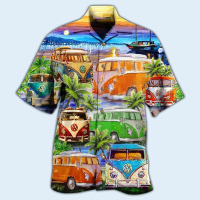 Bus Good Times And Tan Lines On The Beach - Hawaiian Shirt - Owls Matrix LTD