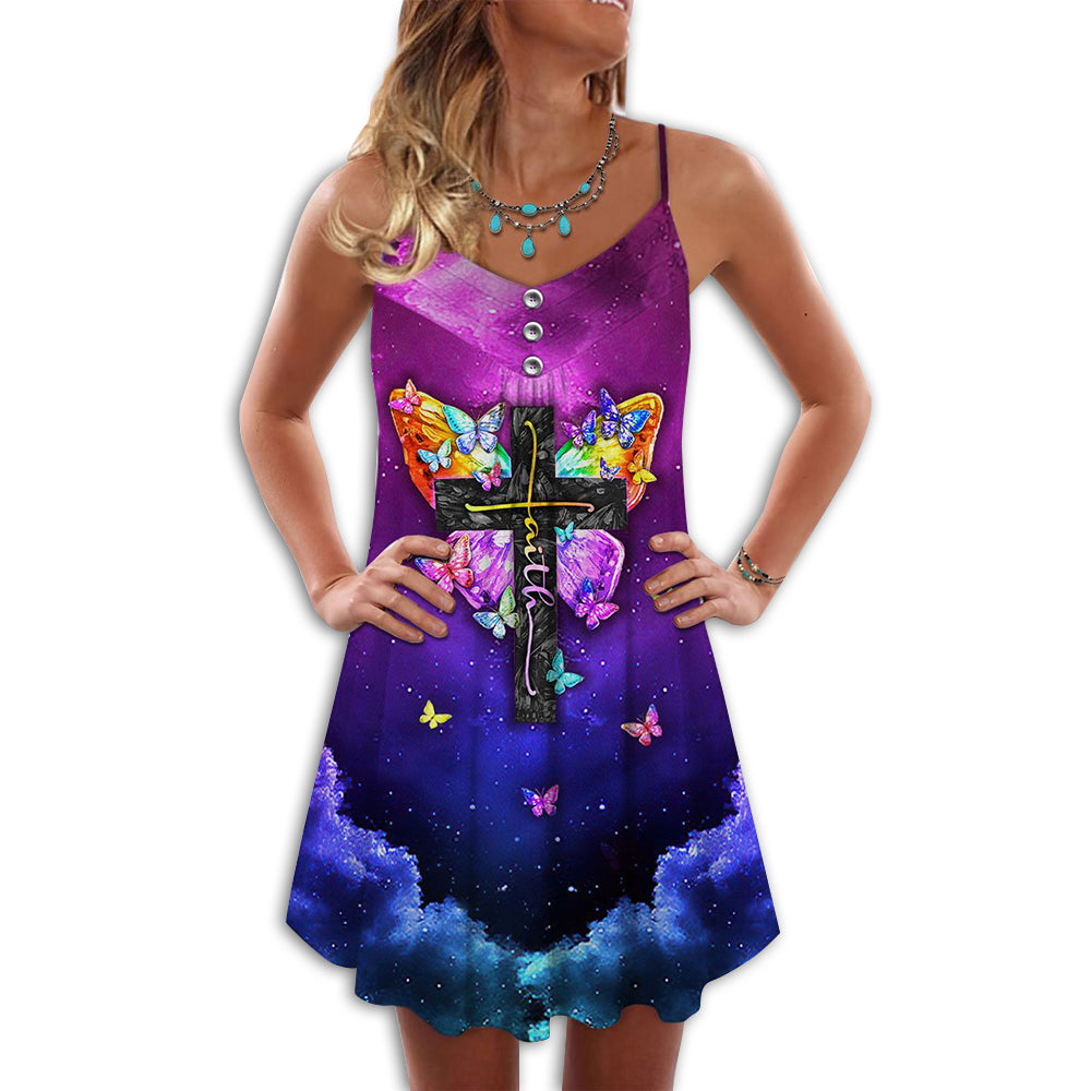 Butterfly Faith I Can Do All Things - Summer Dress - Owls Matrix LTD