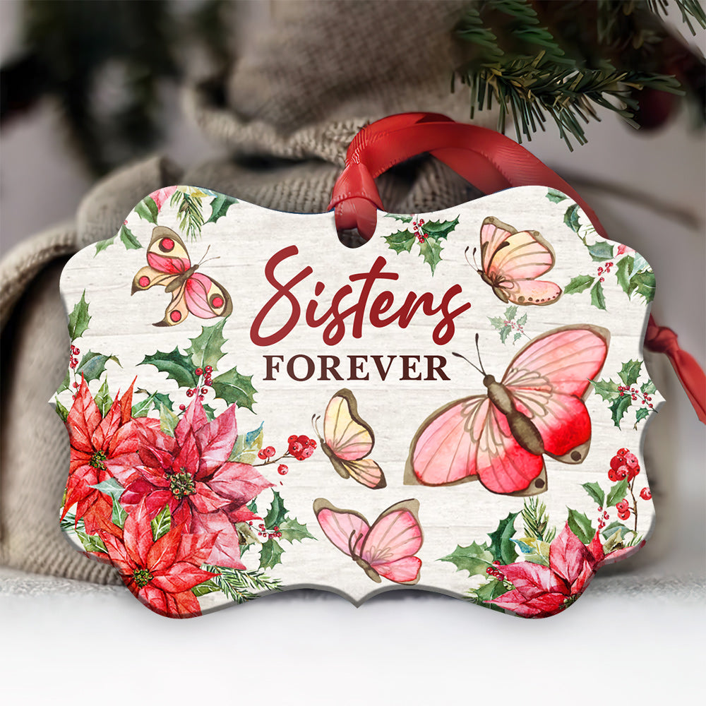 Butterfly Lover Sisters Forever - Horizontal Ornament - Owls Matrix LTD