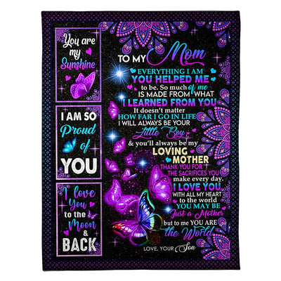 50" x 60" Butterfly To Me You Are The World - Flannel Blanket - Owls Matrix LTD