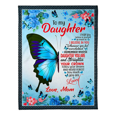 50" x 60" Butterfly You Are My Sunshine Special Gift For Daughter - Flannel Blanket - Owls Matrix LTD