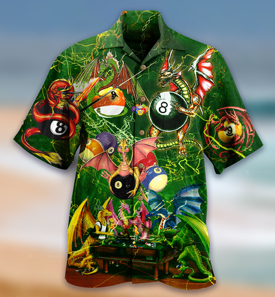 Billiard Dragon Love Life Cool - Hawaiian Shirt - Owls Matrix LTD