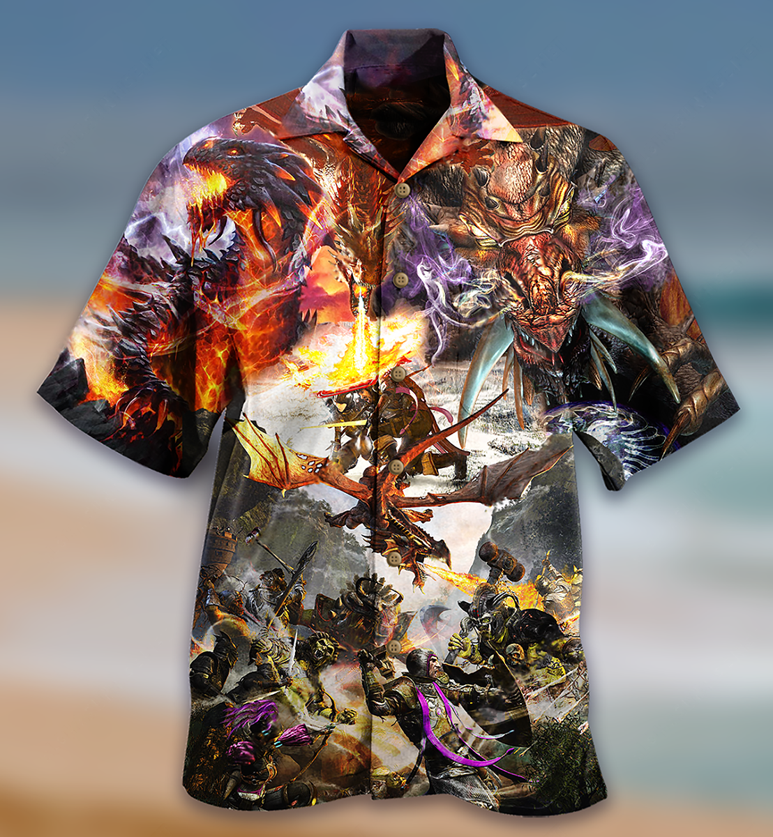 Dragon Love Life Combat Amazing - Hawaiian Shirt - Owls Matrix LTD