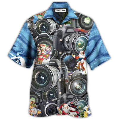Hawaiian Shirt / Adults / S Camera Amazing Merry Christmas Happy - Hawaiian Shirt - Owls Matrix LTD