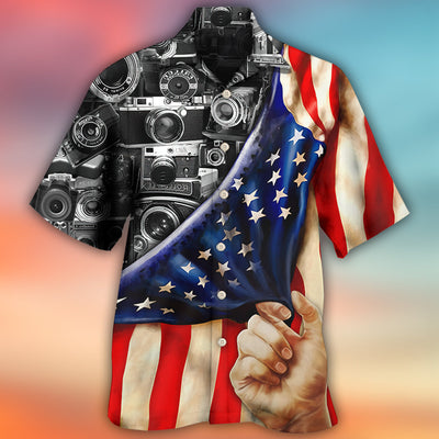 Camera Independence Day America - Hawaiian Shirt - Owls Matrix LTD