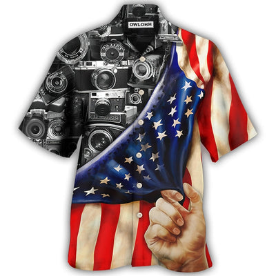 Hawaiian Shirt / Adults / S Camera Independence Day America - Hawaiian Shirt - Owls Matrix LTD