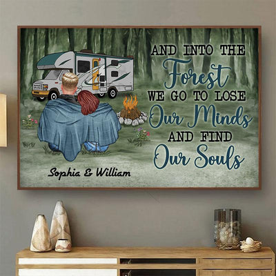 Camping Couple And Into The Forest Personalized - Horizontal Poster - Owls Matrix LTD