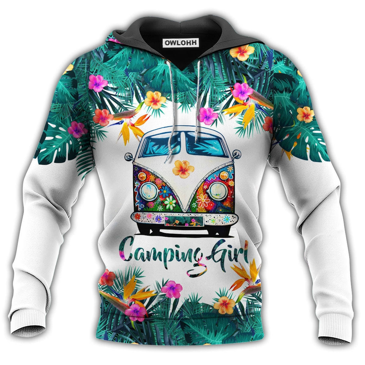 Unisex Hoodie / S Camping Girl Just A Girl Who Loves Camping - Hoodie - Owls Matrix LTD