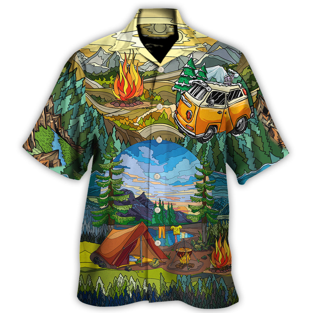 Camping Life Is Best Art - Hawaiian Shirt - Owls Matrix LTD