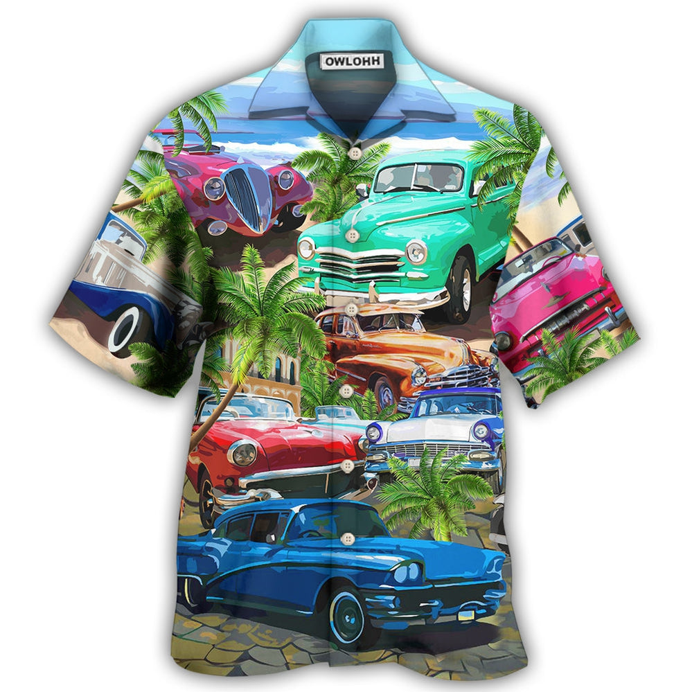 Hawaiian Shirt / Adults / S Car Classic Make Me Happy Love Beach - Hawaiian Shirt - Owls Matrix LTD