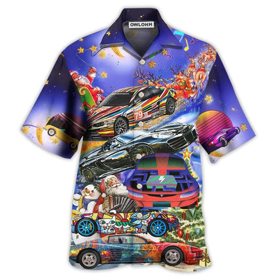 Hawaiian Shirt / Adults / S Car Funny For Christmas Merry Night - Hawaiian Shirt - Owls Matrix LTD