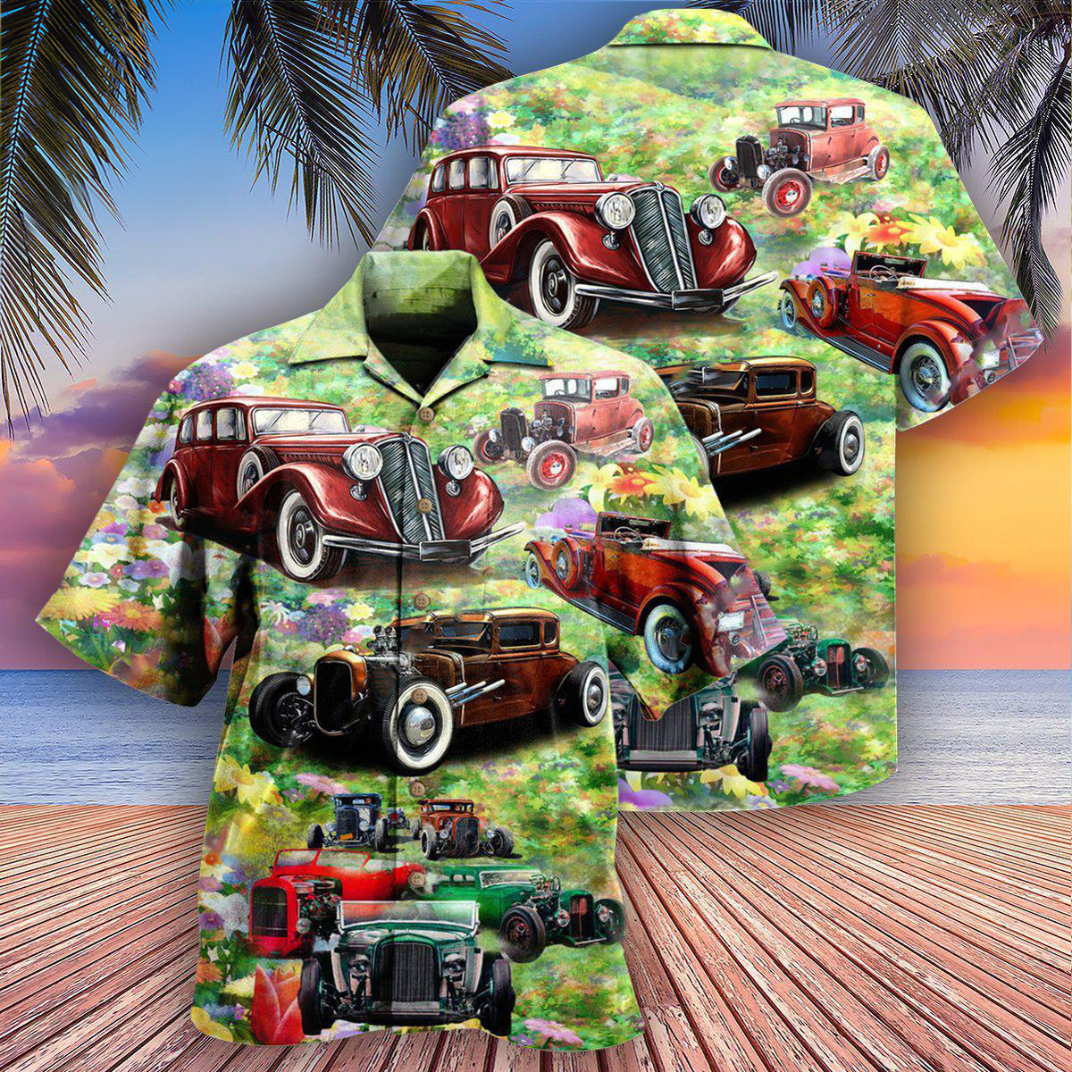 Hot Rod Car Life Is Too Short To Drive Boring Cars - Hawaiian Shirt - Owls Matrix LTD