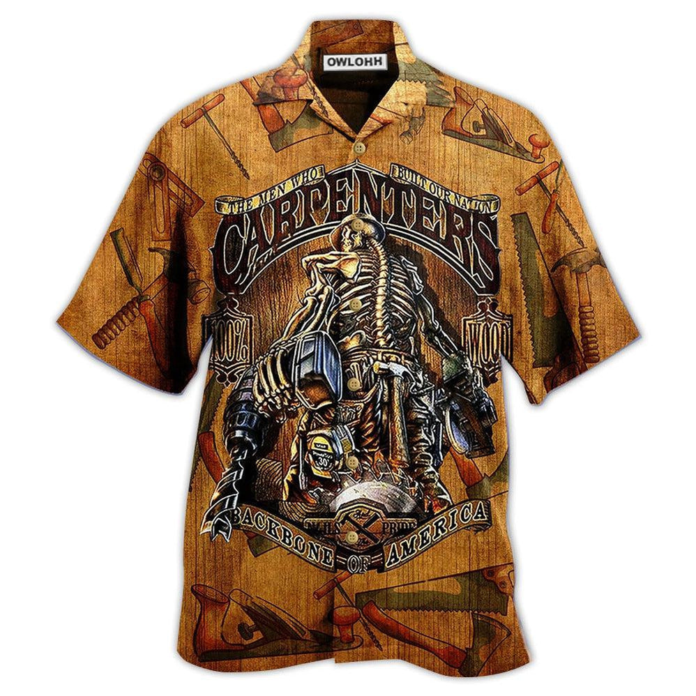 Hawaiian Shirt / Adults / S America Carpenter Vintage Love America - Hawaiian Shirt - Owls Matrix LTD