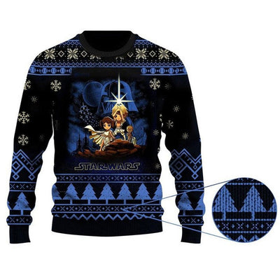 Christmas Star Wars Cartoon Star Wars Characters - Sweater - Ugly Christmas Sweaters