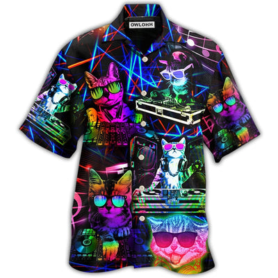 Hawaiian Shirt / Adults / S Cat DJ Cool Life - Hawaiian Shirt - Owls Matrix LTD
