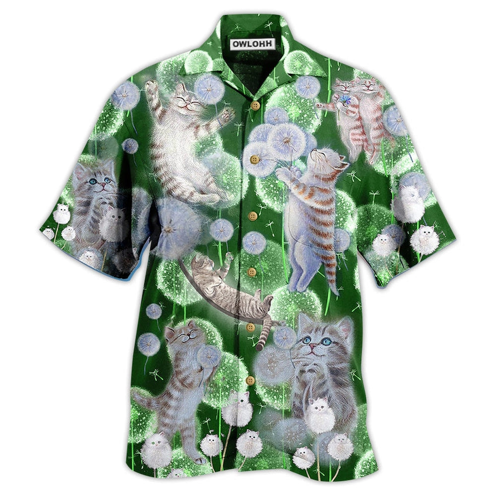 Hawaiian Shirt / Adults / S Cat Happiness Love Dream - Hawaiian Shirt - Owls Matrix LTD