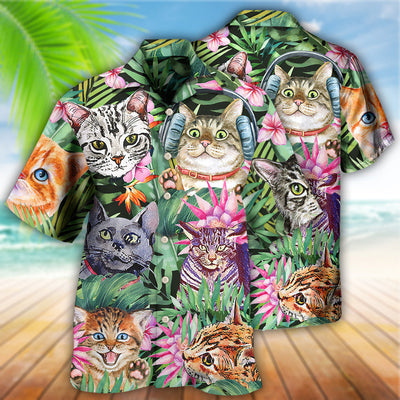 Cat Is My Life Funny - Hawaiian Shirt - Owls Matrix LTD