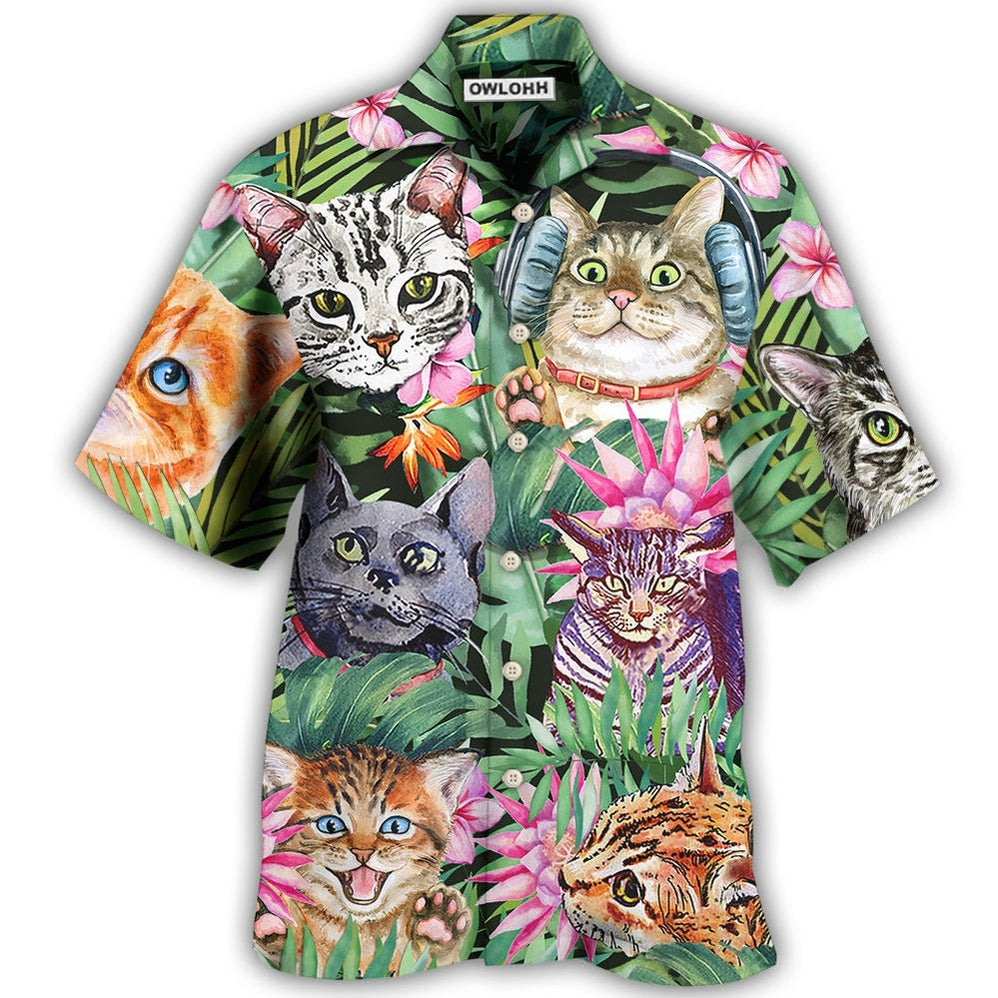 Hawaiian Shirt / Adults / S Cat Is My Life Funny - Hawaiian Shirt - Owls Matrix LTD