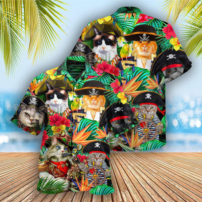 Cat It's Pirate Life For Me - Hawaiian Shirt - Owls Matrix LTD