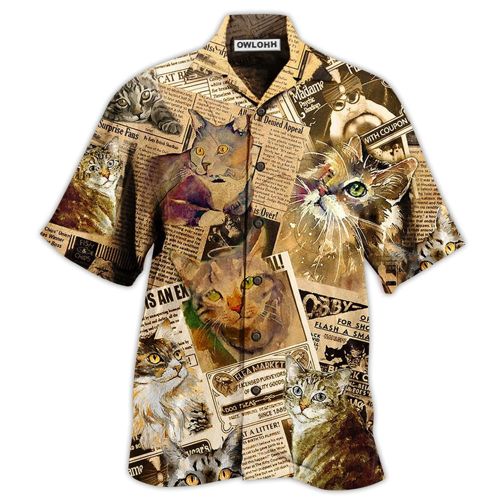 Hawaiian Shirt / Adults / S Cat Journal Unique - Hawaiian Shirt - Owls Matrix LTD