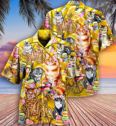 Cat Life Is Better With Cats And Maracon - Hawaiian Shirt - Owls Matrix LTD