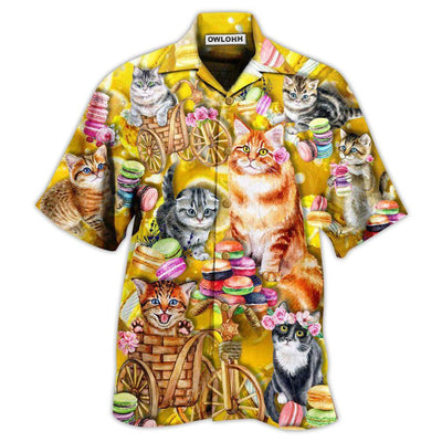 Hawaiian Shirt / Adults / S Cat Life Is Better With Cats And Maracon - Hawaiian Shirt - Owls Matrix LTD