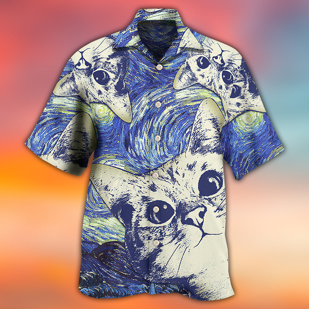 Cat Love Life Cute - Hawaiian Shirt - Owls Matrix LTD
