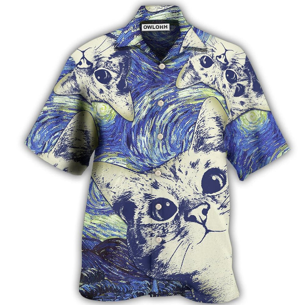 Hawaiian Shirt / Adults / S Cat Love Life Cute - Hawaiian Shirt - Owls Matrix LTD