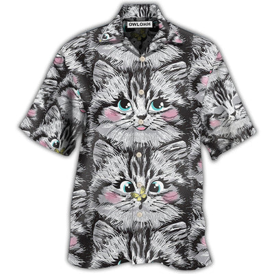 Hawaiian Shirt / Adults / S Cat Lovely Cat Lovely Kitten - Hawaiian Shirt - Owls Matrix LTD