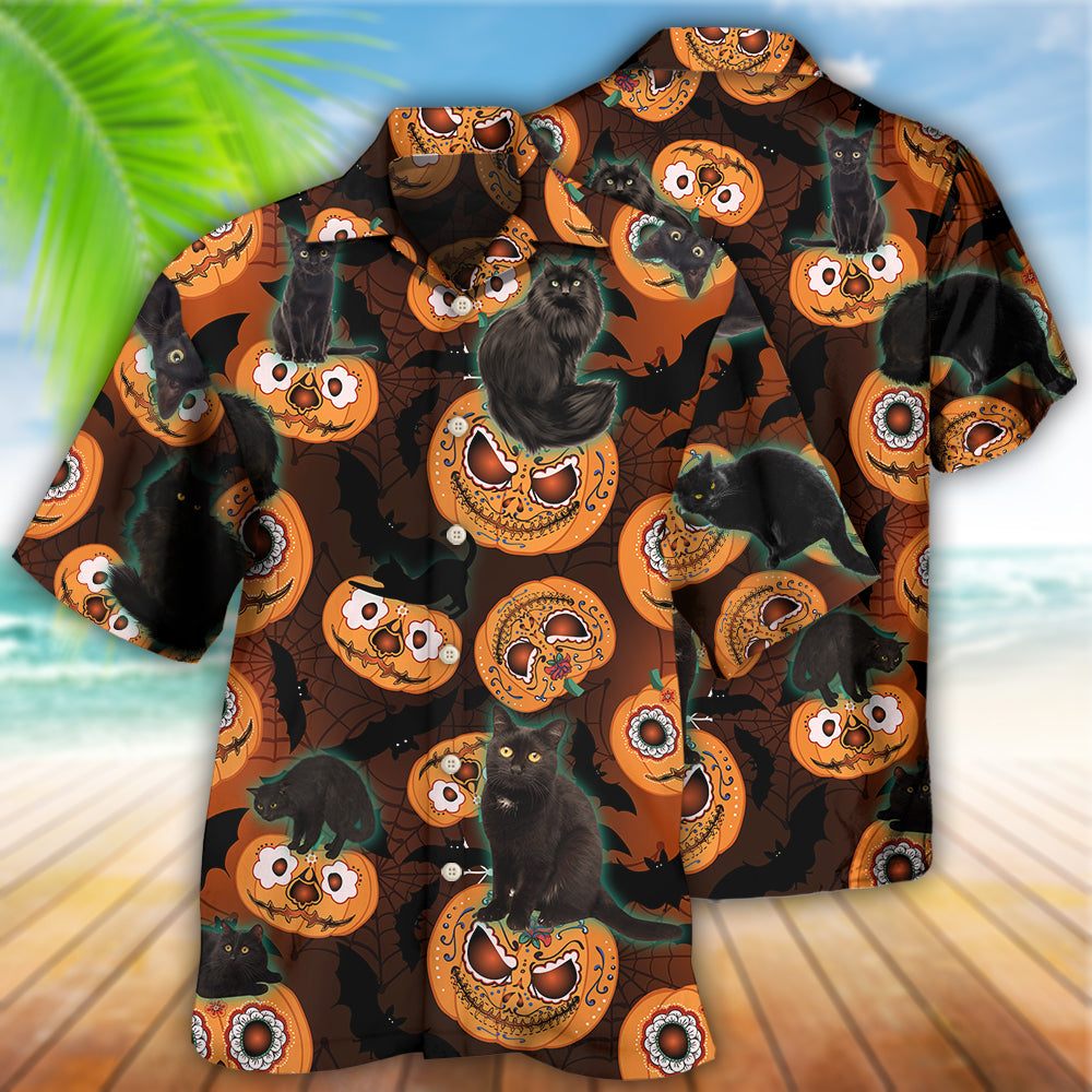 Halloween Is Better Cat Make - Hawaiian Shirt - Owls Matrix LTD