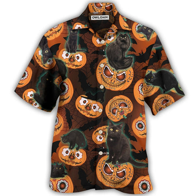 Hawaiian Shirt / Adults / S Halloween Is Better Cat Make - Hawaiian Shirt - Owls Matrix LTD