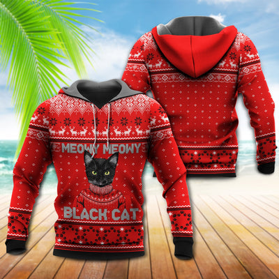 Cat Merry Christmas Meowy - Hoodie - Owls Matrix LTD