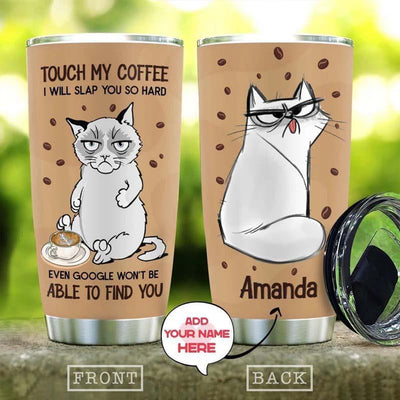 Cat Need Coffee Personalized - Tumbler - Owls Matrix LTD