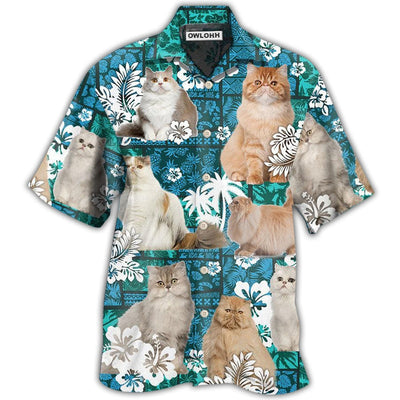 Hawaiian Shirt / Adults / S Cat Persian Cat Lover Tropical - Hawaiian Shirt - Owls Matrix LTD