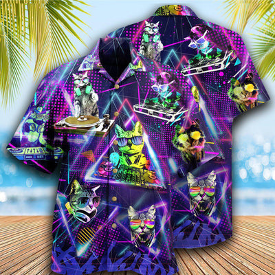 Cat So Cool DJ - Hawaiian Shirt - Owls Matrix LTD
