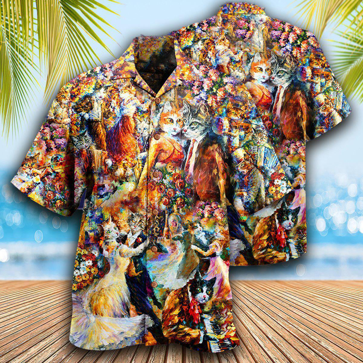 Cat Sound Of The Dance - Hawaiian Shirt - Owls Matrix LTD