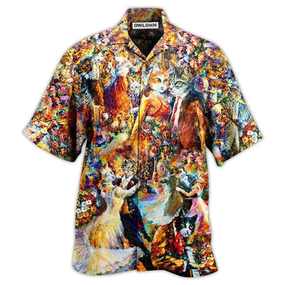 Hawaiian Shirt / Adults / S Cat Sound Of The Dance - Hawaiian Shirt - Owls Matrix LTD