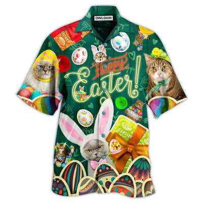 Hawaiian Shirt / Adults / S Cat Easter Blessings To You And Your Cats - Hawaiian Shirt - Owls Matrix LTD
