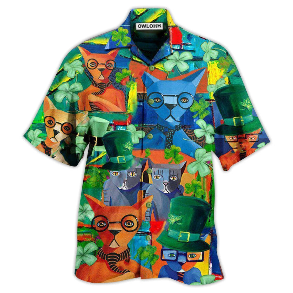 Hawaiian Shirt / Adults / S Cat Have A Purrfect Saint Patricks Day - Hawaiian Shirt - Owls Matrix LTD