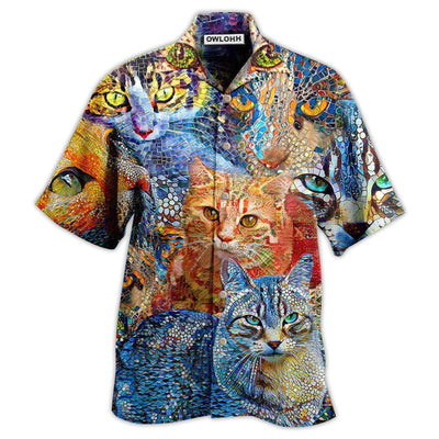 Hawaiian Shirt / Adults / S Cat Mosaic Amazing - Hawaiian Shirt - Owls Matrix LTD