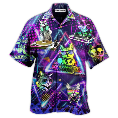 Hawaiian Shirt / Adults / S Cat So Cool DJ - Hawaiian Shirt - Owls Matrix LTD