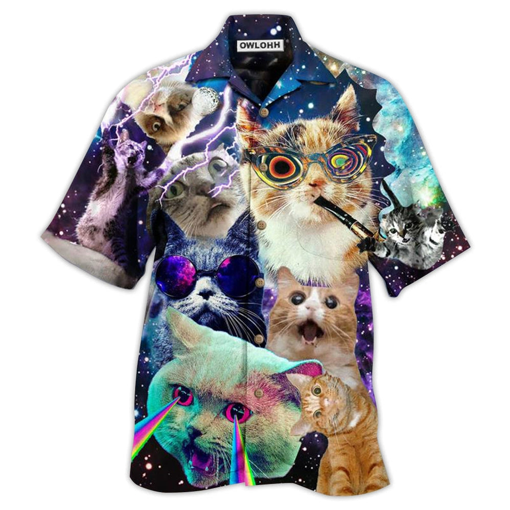 Hawaiian Shirt / Adults / S Cat The Battle Flying Cat - Hawaiian Shirt - Owls Matrix LTD