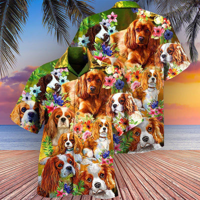 Cavalier King Charles Spaniel Dog The Best Therapy Has Fur And Four Legs - Hawaiian Shirt - Owls Matrix LTD