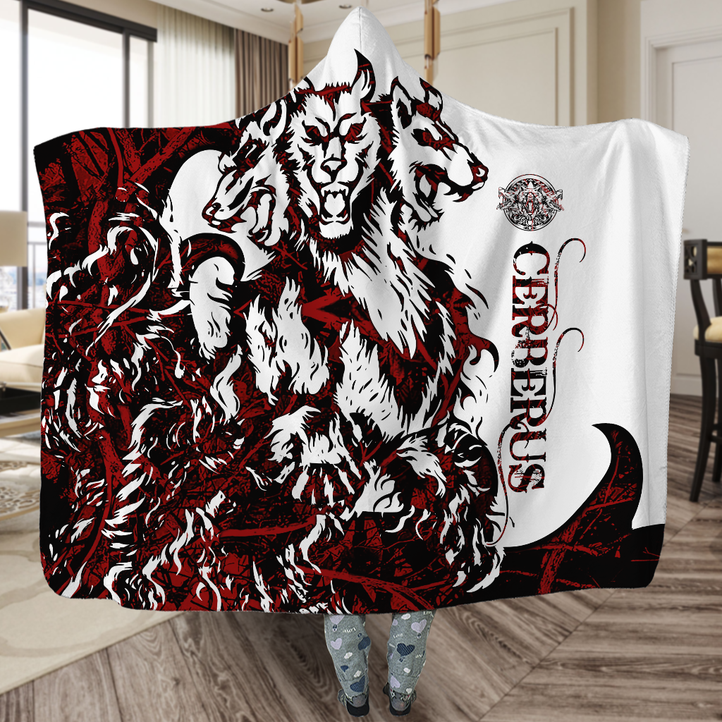 Viking Cerberus Legend Red And White Cool Style - Hoodie Blanket - Owls Matrix LTD