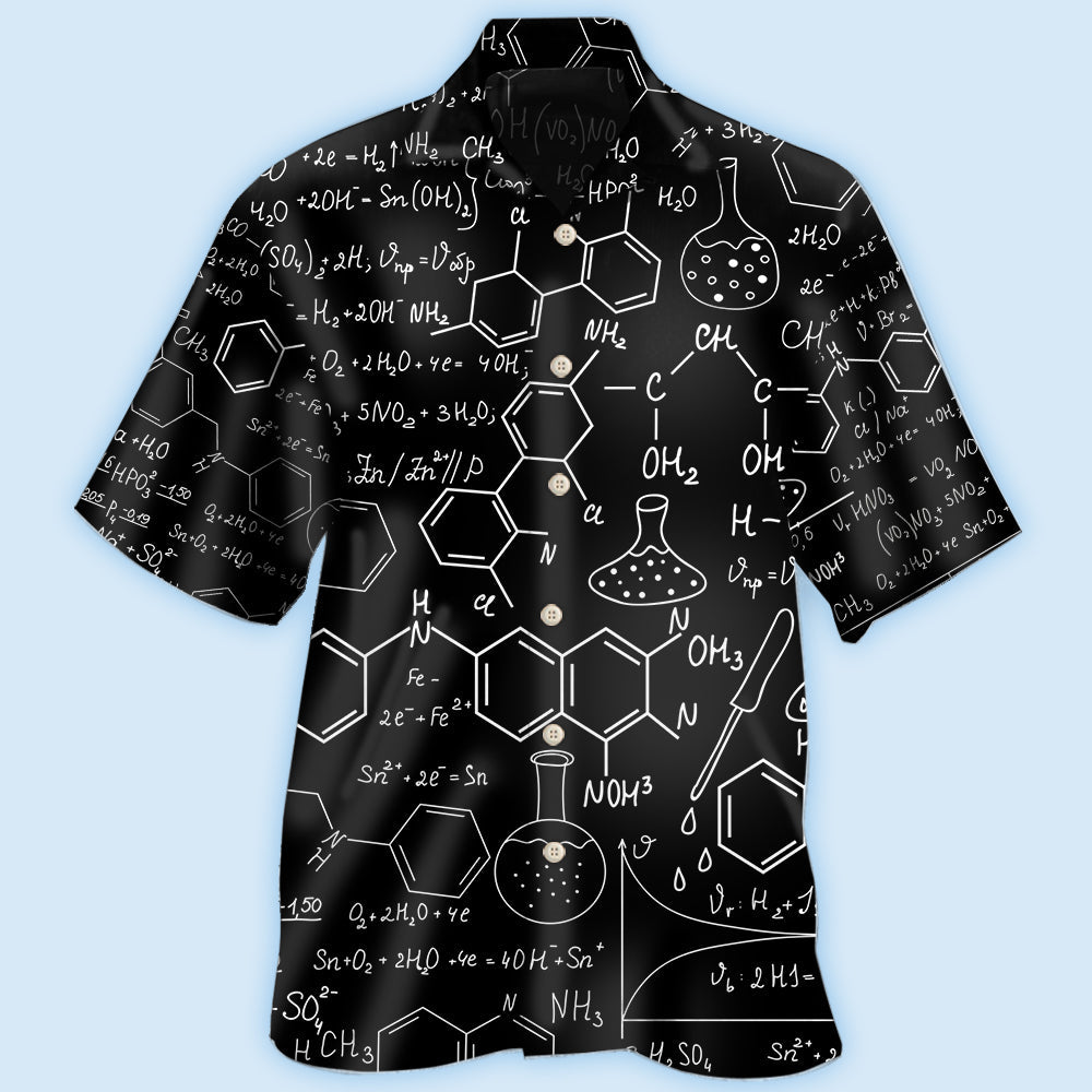 Chemistry Black Color Style - Hawaiian Shirt - Owls Matrix LTD