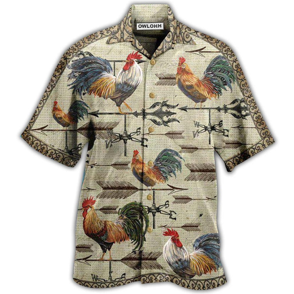 Hawaiian Shirt / Adults / S Chicken Find A Way Or Make One Weathervane Rooster - Hawaiian Shirt - Owls Matrix LTD