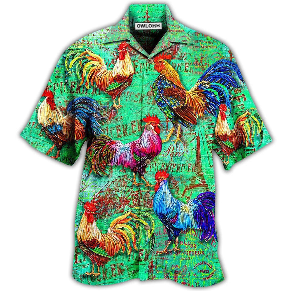 Hawaiian Shirt / Adults / S Chicken Love Green Farm Lover - Hawaiian Shirt - Owls Matrix LTD