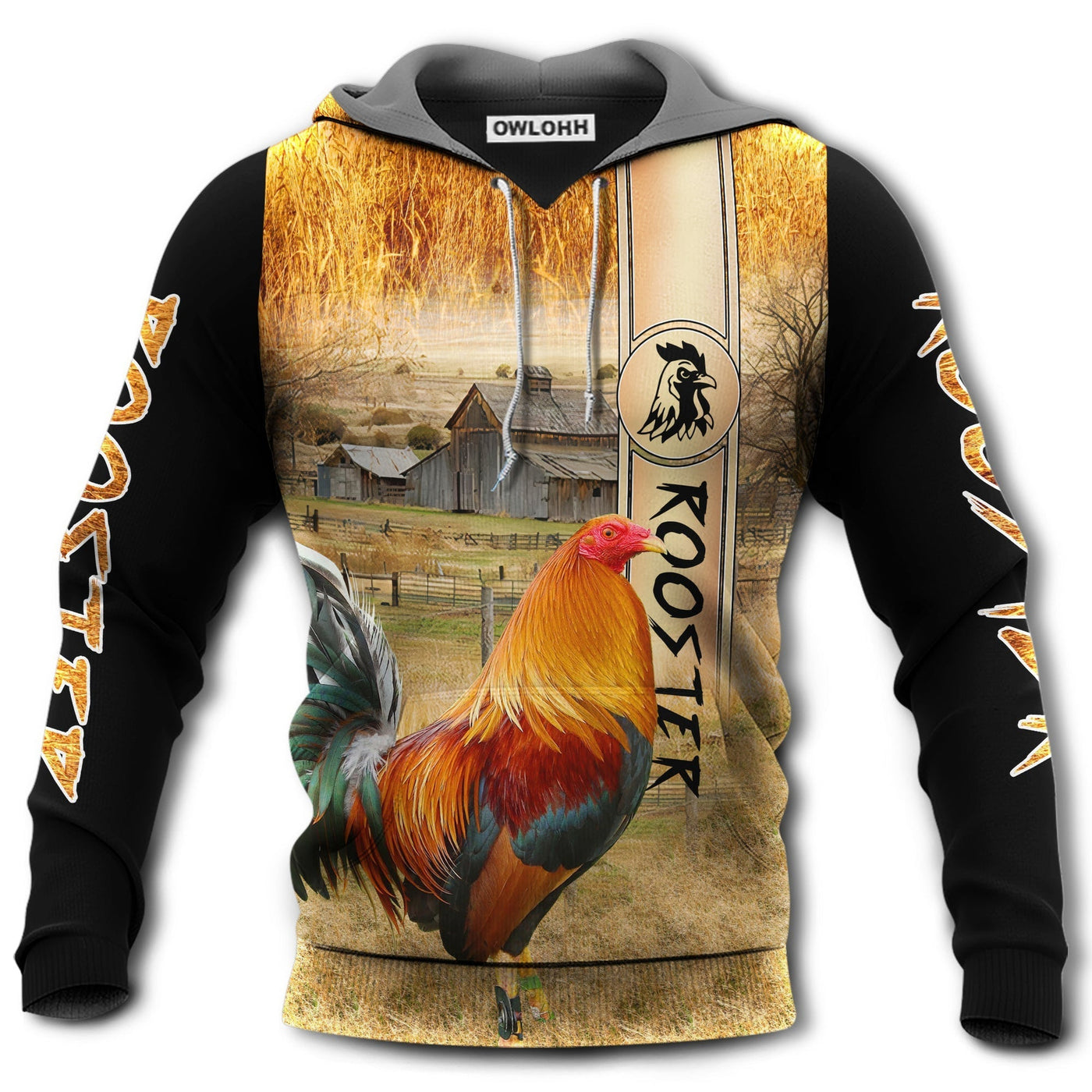 Unisex Hoodie / S Chicken Rooster Love Farm - Hoodie - Owls Matrix LTD