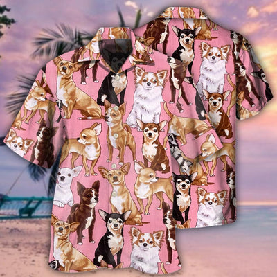 Chihuahua Dog Basic Pink - Hawaiian Shirt - Owls Matrix LTD