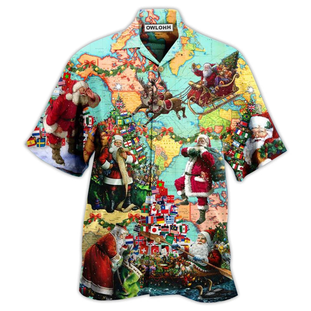 Hawaiian Shirt / Adults / S Chirstmas Love Santa - Hawaiian Shirt - Owls Matrix LTD